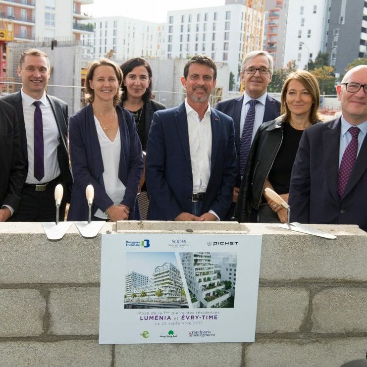influence factory pour les résidences Lumenia et Evry-time, inauguration de la résidence Symphonie à Evry