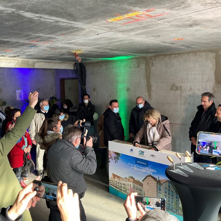 1ère pierre pour le Crédit agricole immobilier avec influence factory